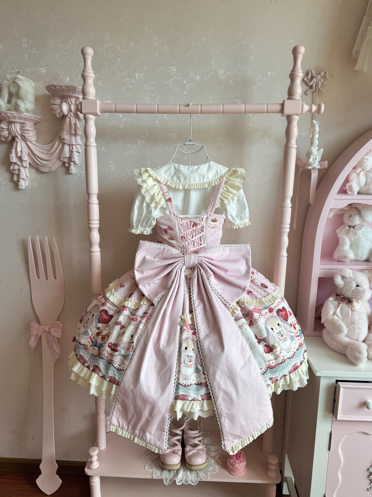 Sweetheart Dream - Bunny Party Cake Dress - Sweet lolita tiered dress