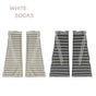 Blanc cassé + gris lin lot de 2 paires / Taille unique
