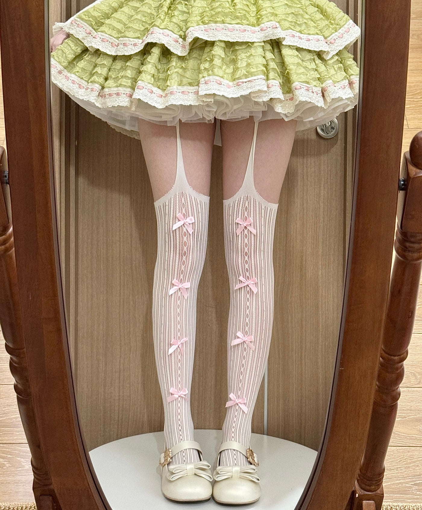 Fantasy Doll - Sweet Lolita - Bow cutout vertical stripe