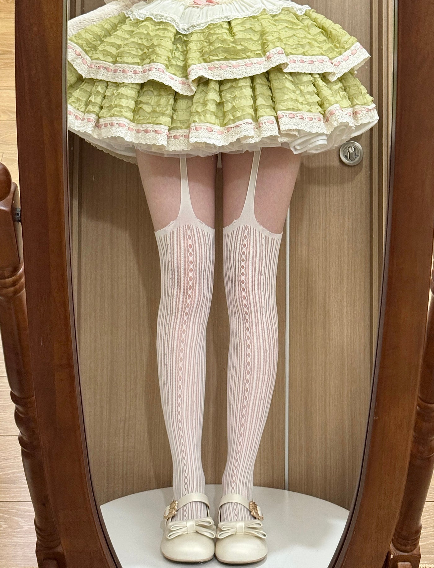 Fantasy Doll - Sweet Lolita - Bow cutout vertical stripe