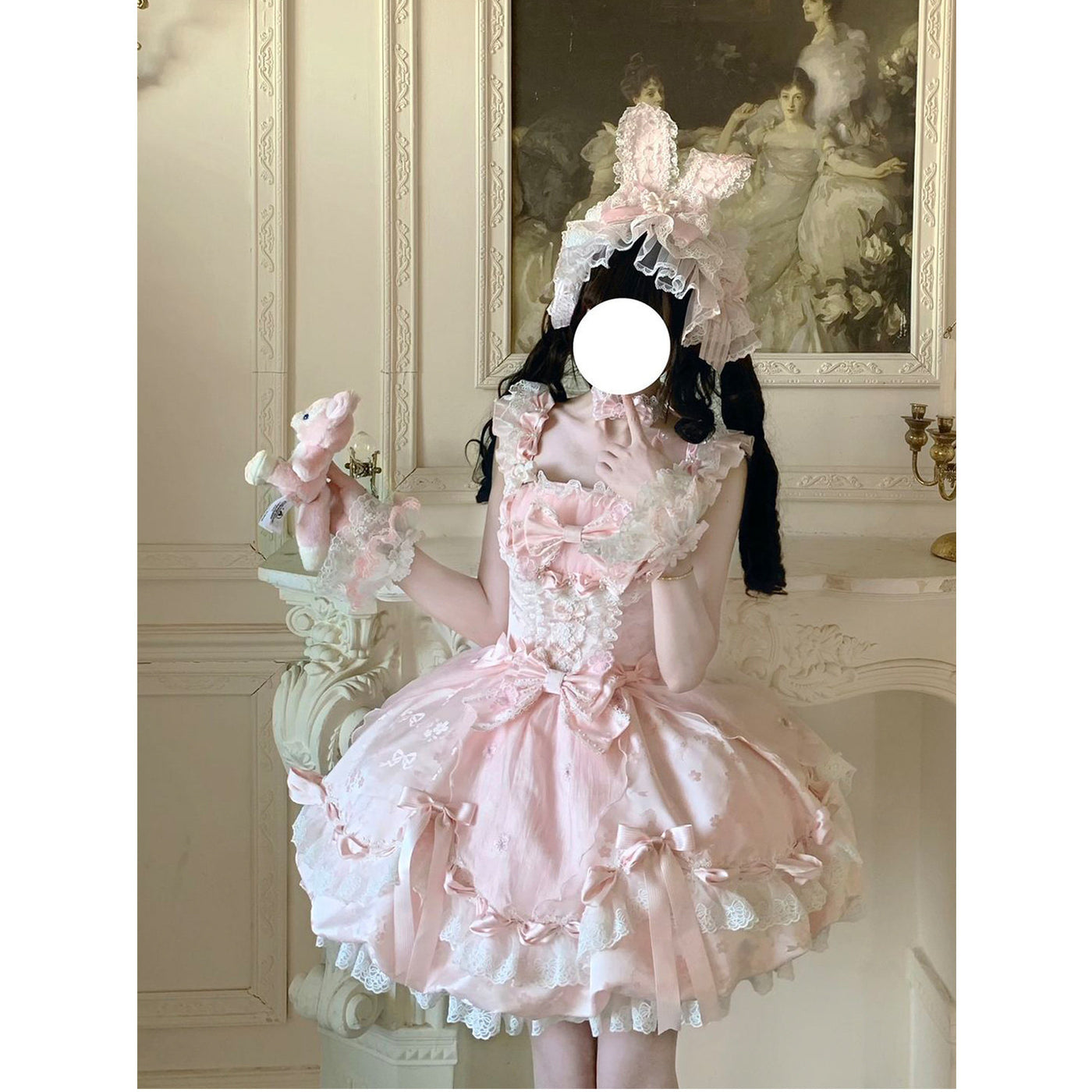 Creamy - Balletcore Sweet Lolita - Pink short-sleeve JSK