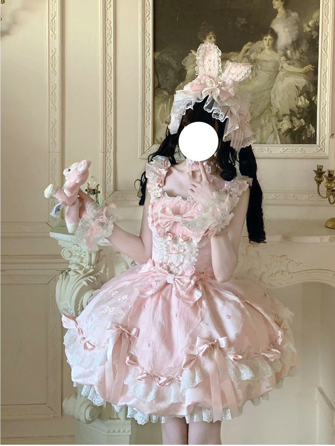 Creamy - Balletcore Sweet Lolita - Pink short-sleeve JSK