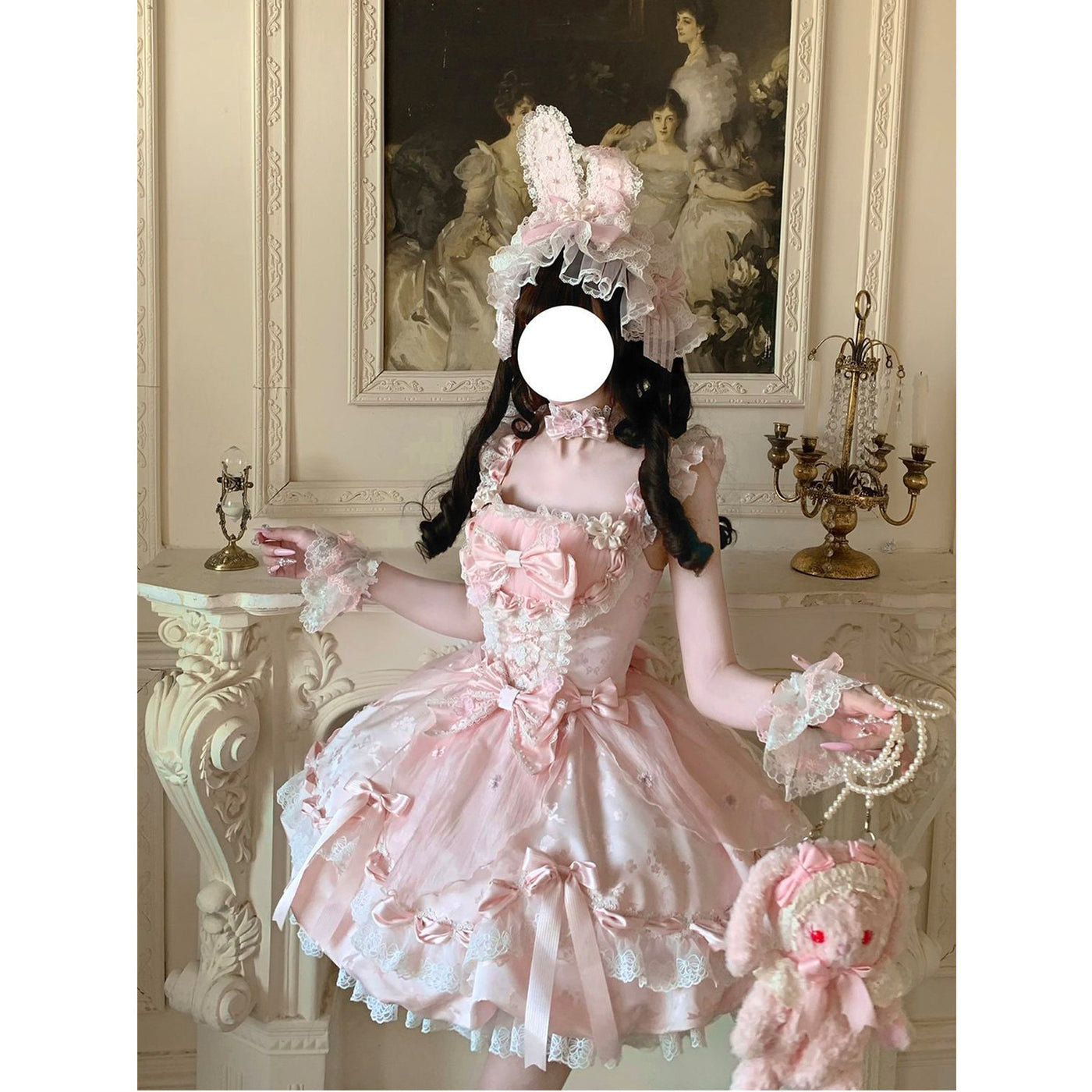 Creamy - Balletcore Sweet Lolita - Pink short-sleeve JSK