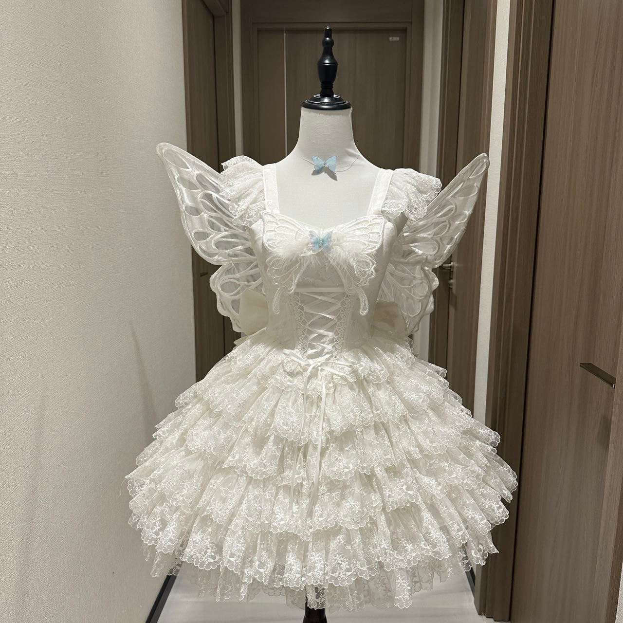 Alice - Butterfly Anthropomorphic Sweet Lolita Dress - White short