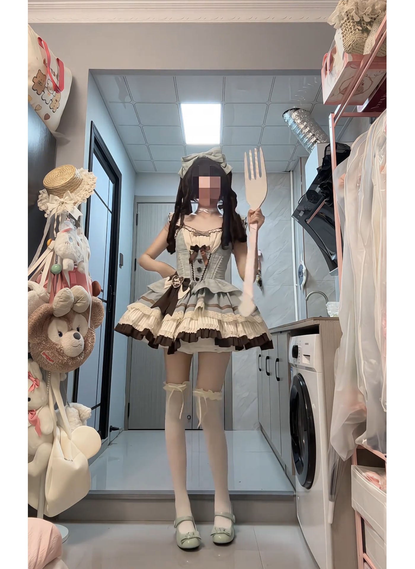 White Sugar Girl - Balletcore Sweet Lolita - Mint chocolate themed