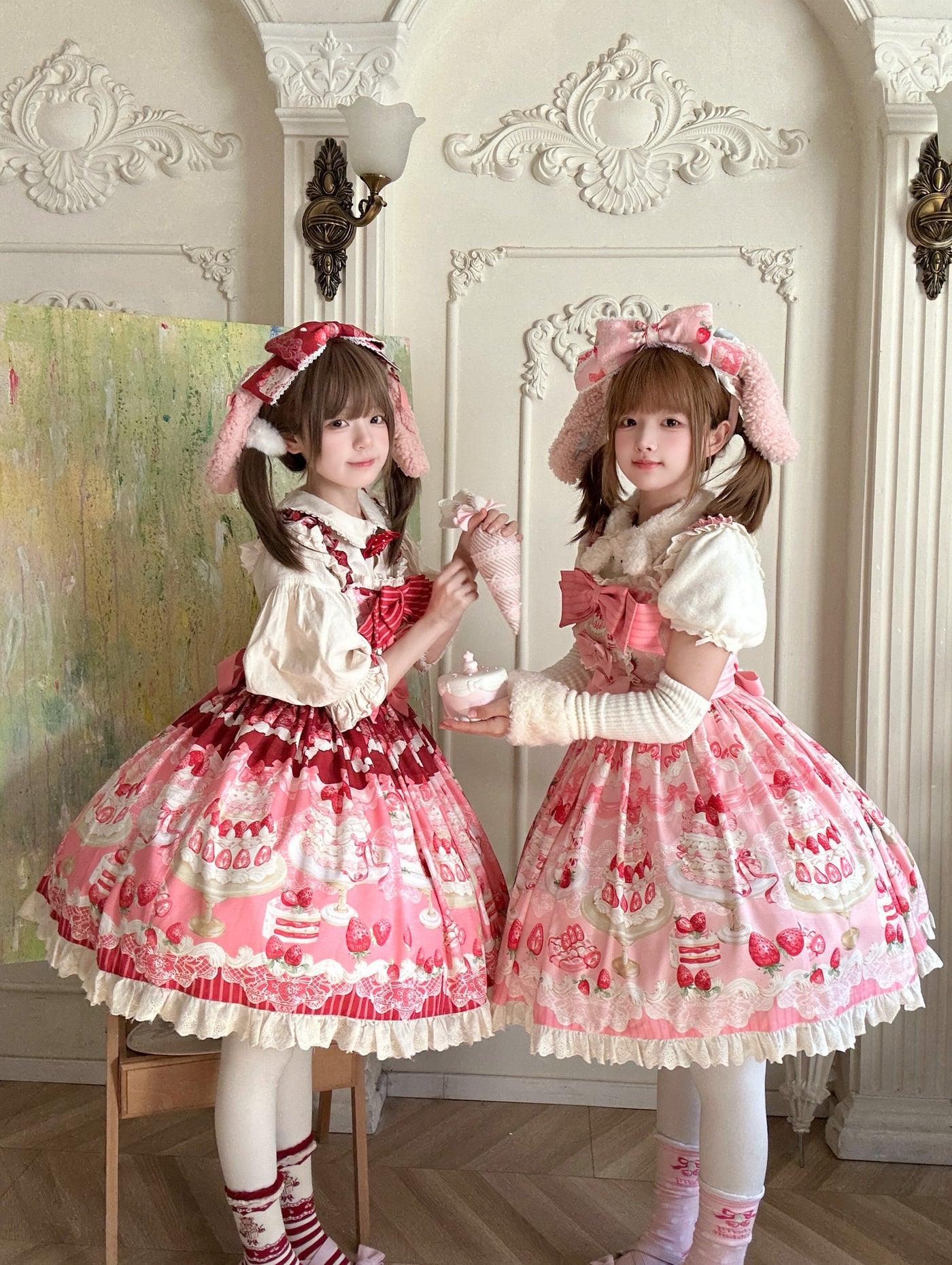 Doll Poetry - Strawberry Cake - Sweet Lolita JSK with strawberry cake
