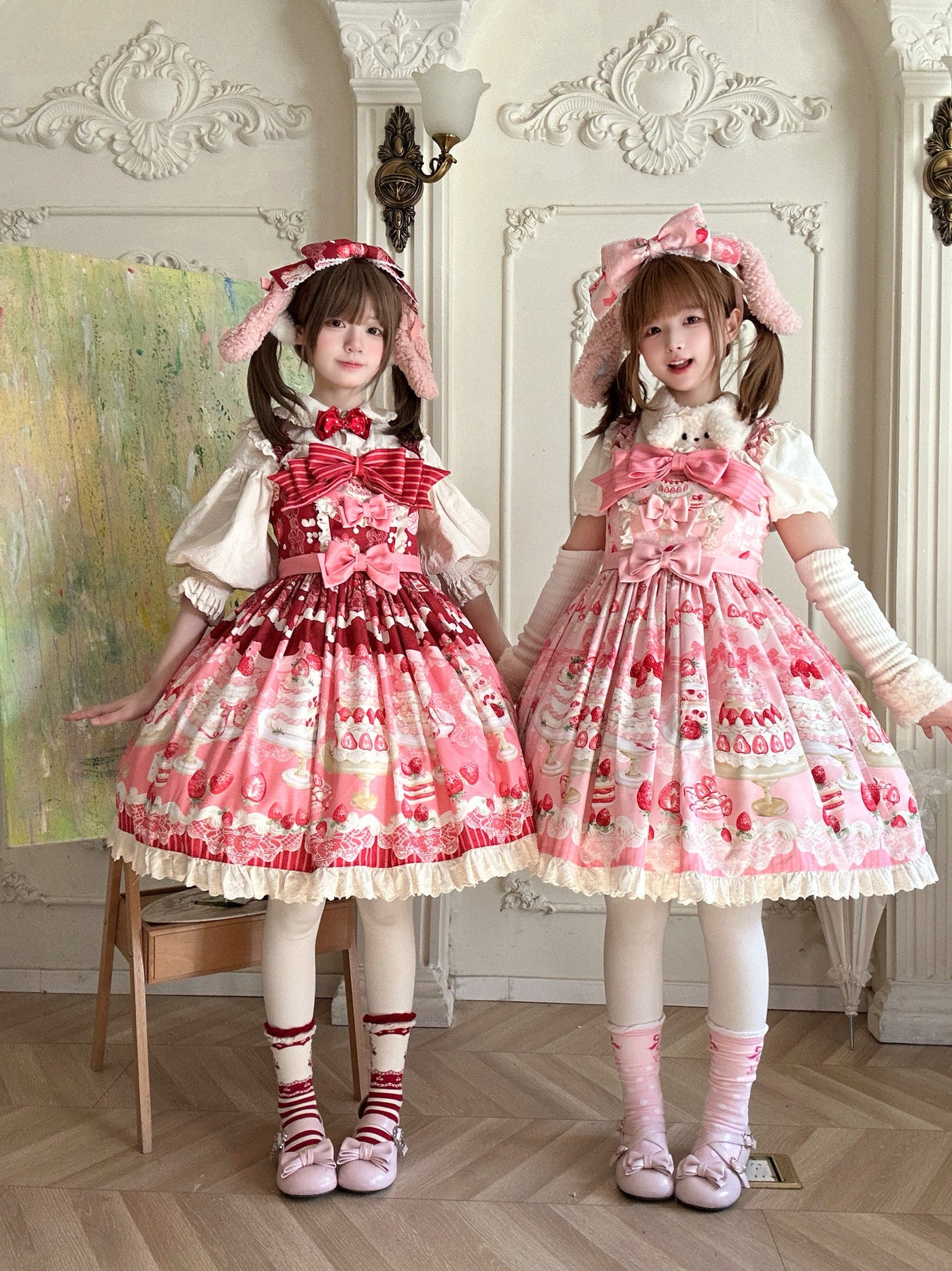 Doll Poetry - Strawberry Cake - Sweet Lolita JSK with strawberry cake