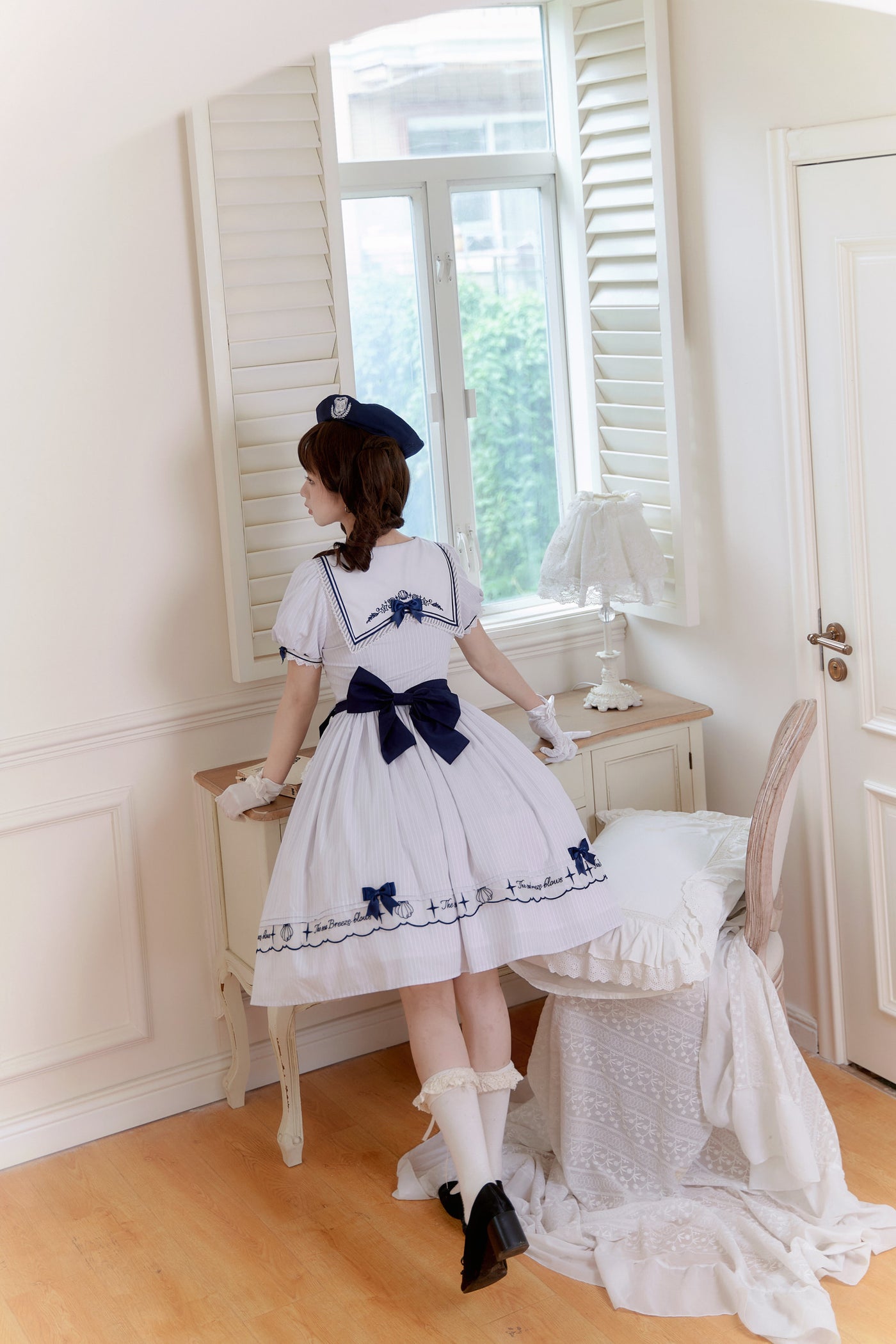 Baozi Pig - Sea Breeze Blows - Nautical OP Dress
