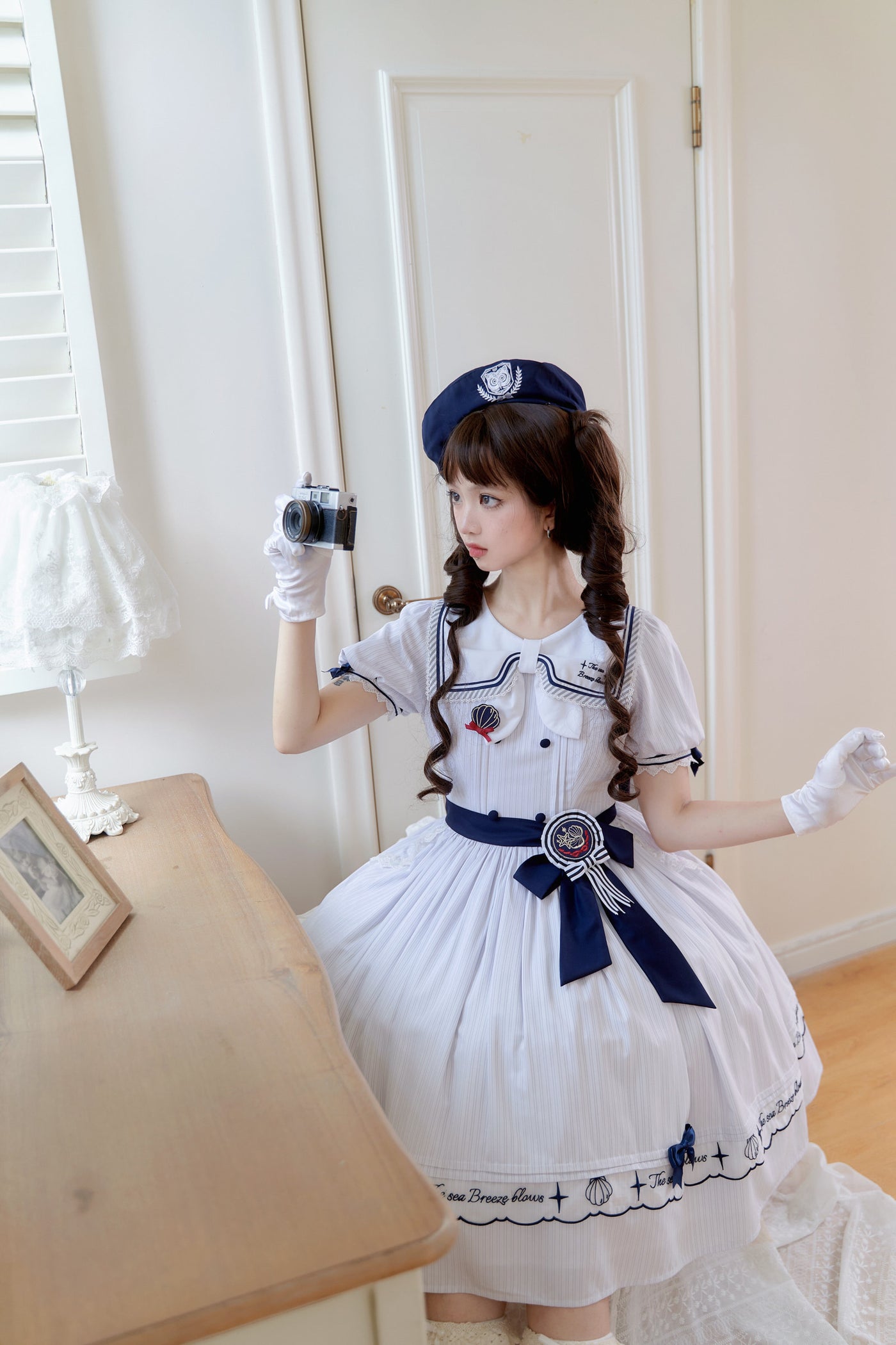 Baozi Pig - Sea Breeze Blows - Nautical OP Dress
