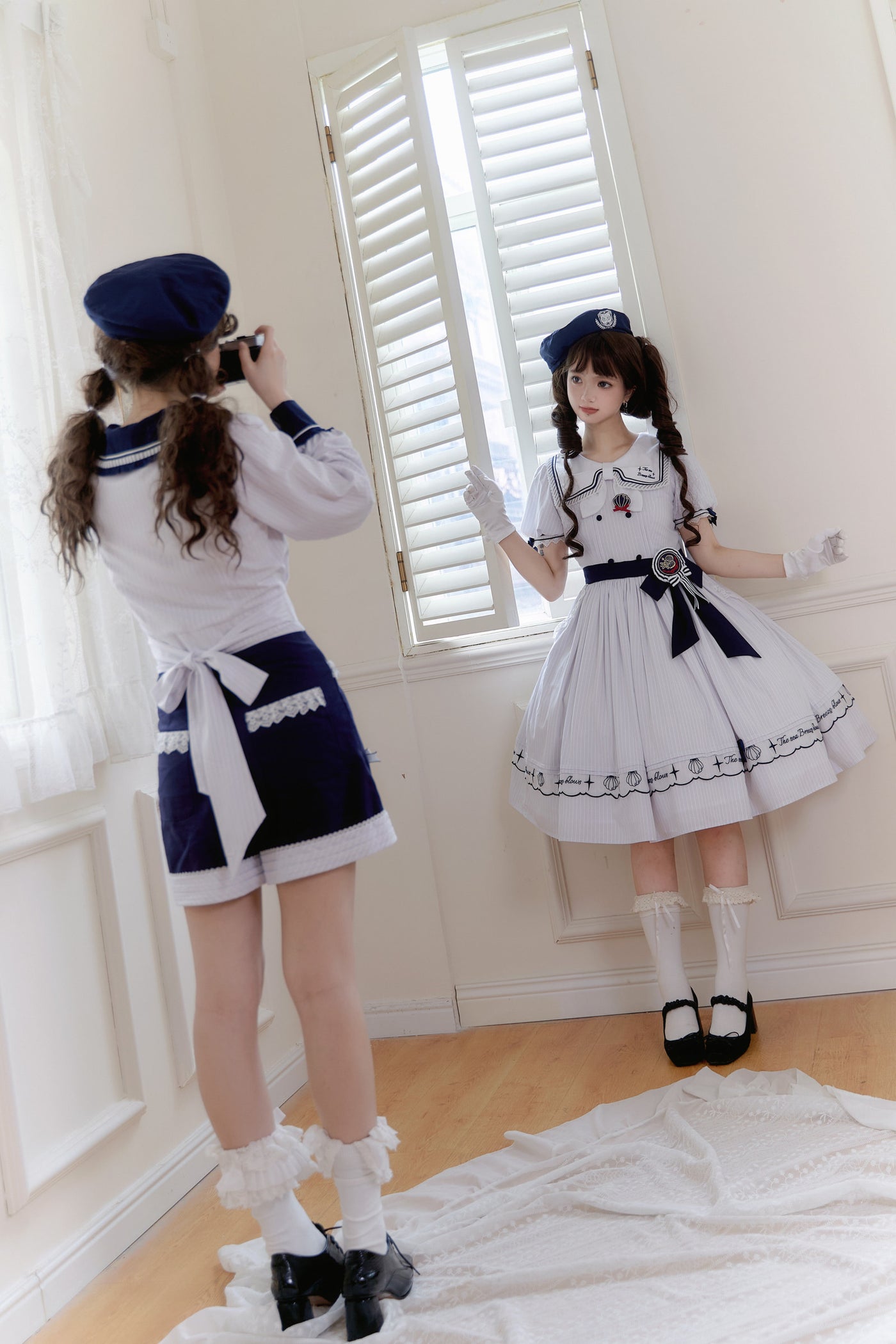 Baozi Pig - Sea Breeze Blows - Nautical OP Dress