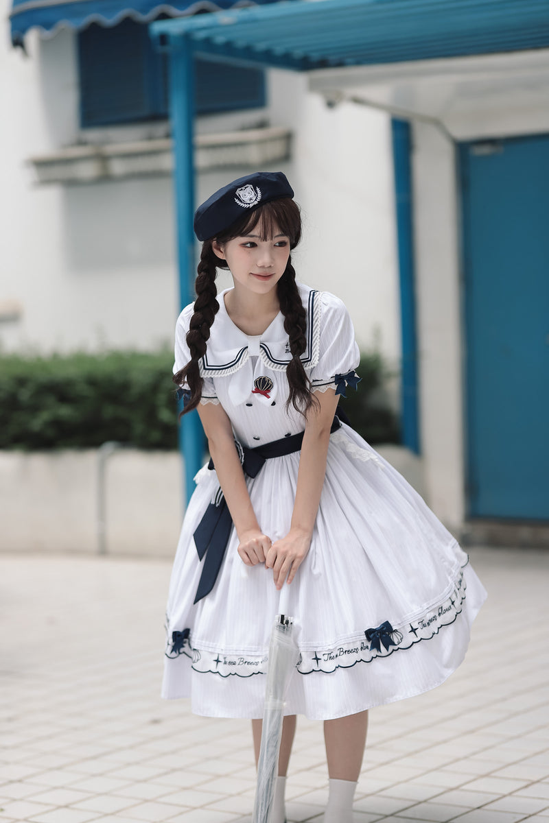 Baozi Pig - Sea Breeze Blows - Nautical OP Dress