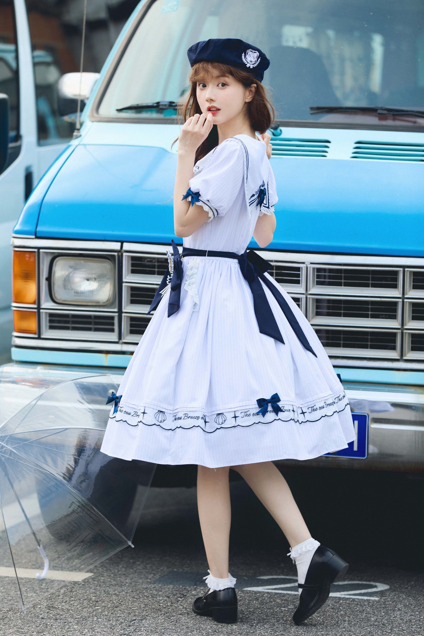 Baozi Pig - Sea Breeze Blows - Nautical OP Dress