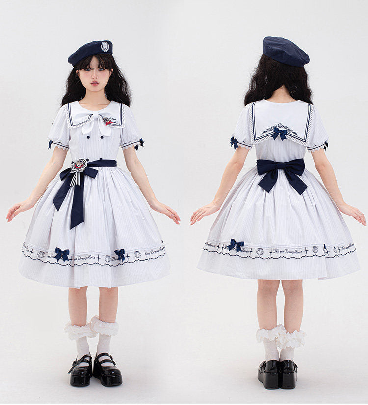 Baozi Pig - Sea Breeze Blows - Nautical OP Dress