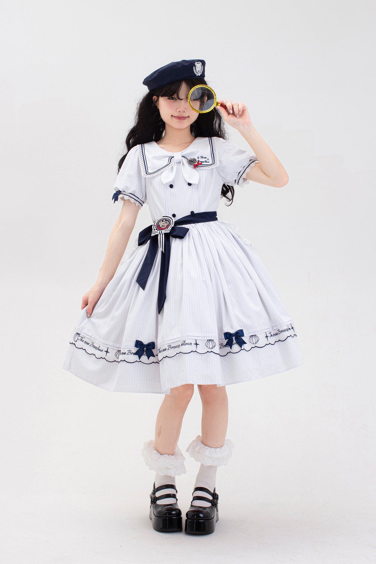 Baozi Pig - Sea Breeze Blows - Nautical OP Dress