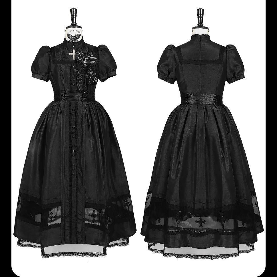 Sweetheart Dream Machine - Gothic Ceremony - High-Neck One-Piece Dress