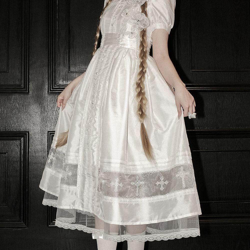Sweetheart Dream Machine - Gothic Ceremony - High-Neck One-Piece Dress