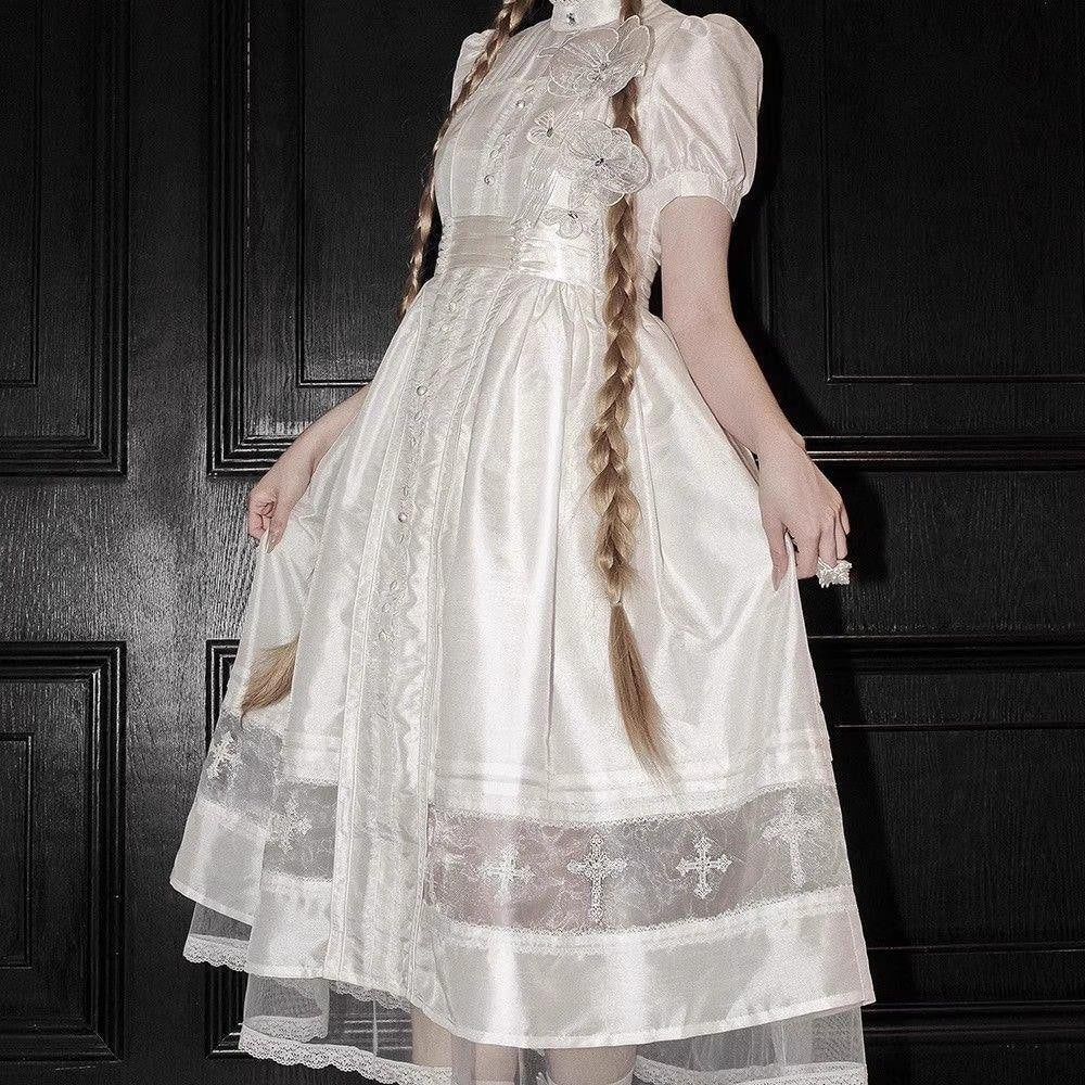 Sweetheart Dream Machine - Gothic Ceremony - High-Neck One-Piece Dress