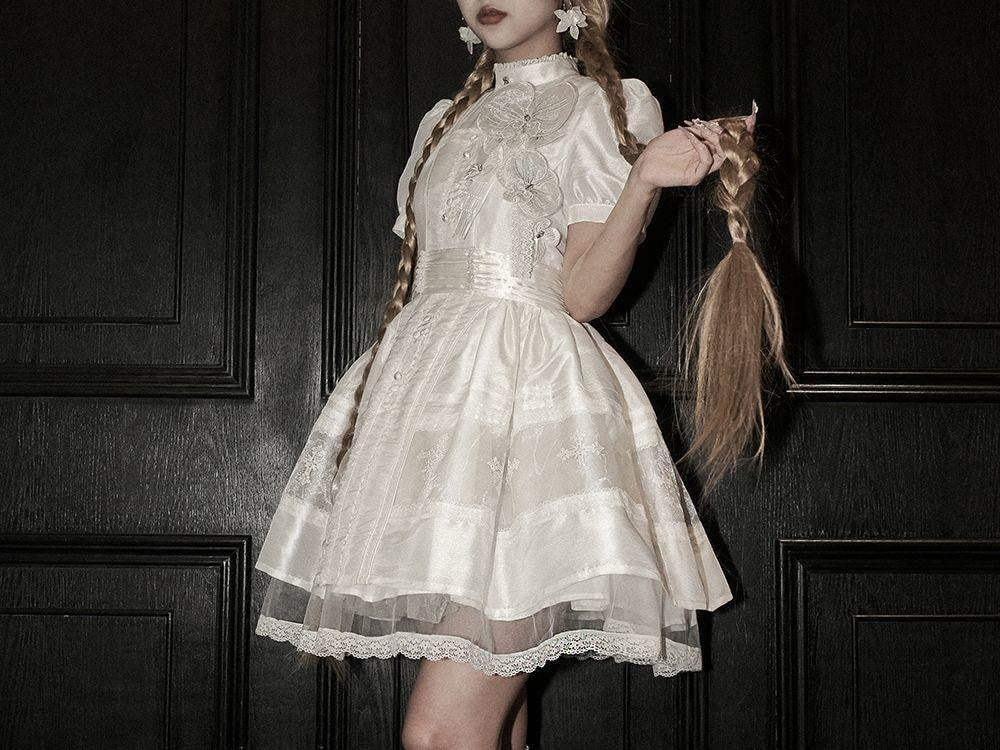 Sweetheart Dream Machine - Gothic Ceremony - High-Neck One-Piece Dress