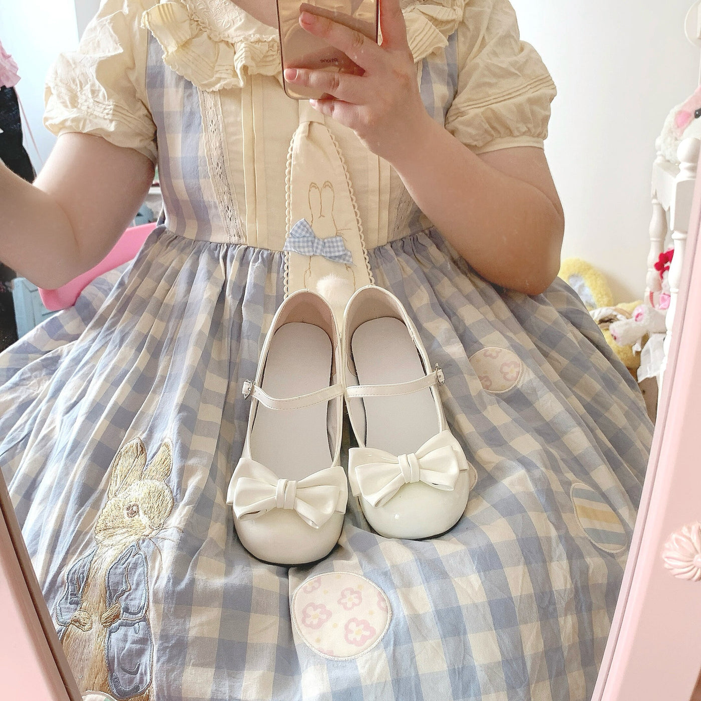 Tata Long Ear - Long Ear Manor - Bow Mary Jane Shoes