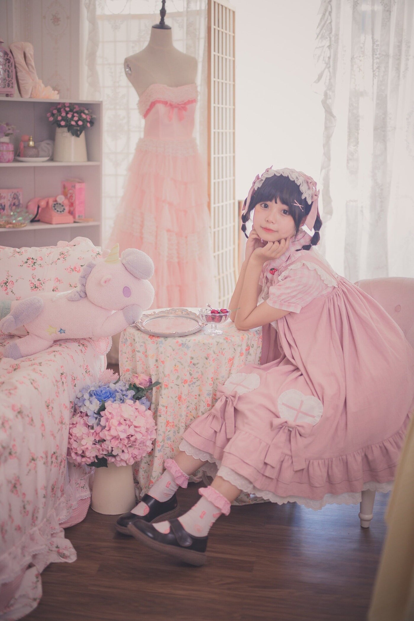 Tata Long Ear - Cute Ghost - Solid-Colour JSK Dress