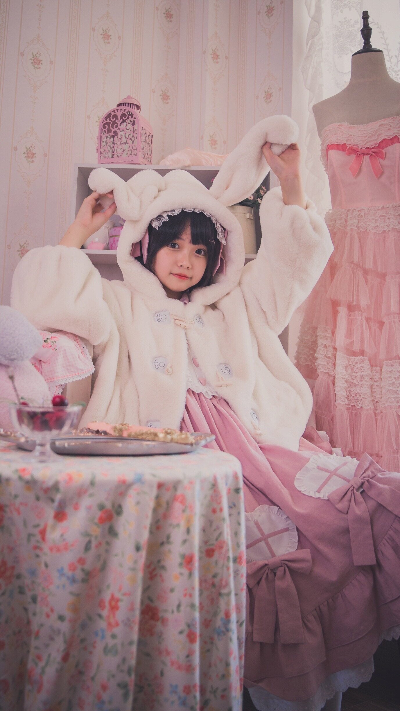Tata Long Ear - Cute Ghost - Solid-Colour JSK Dress