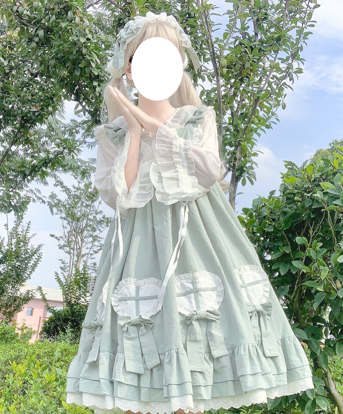 Tata Long Ear - Cute Ghost - Solid-Colour JSK Dress
