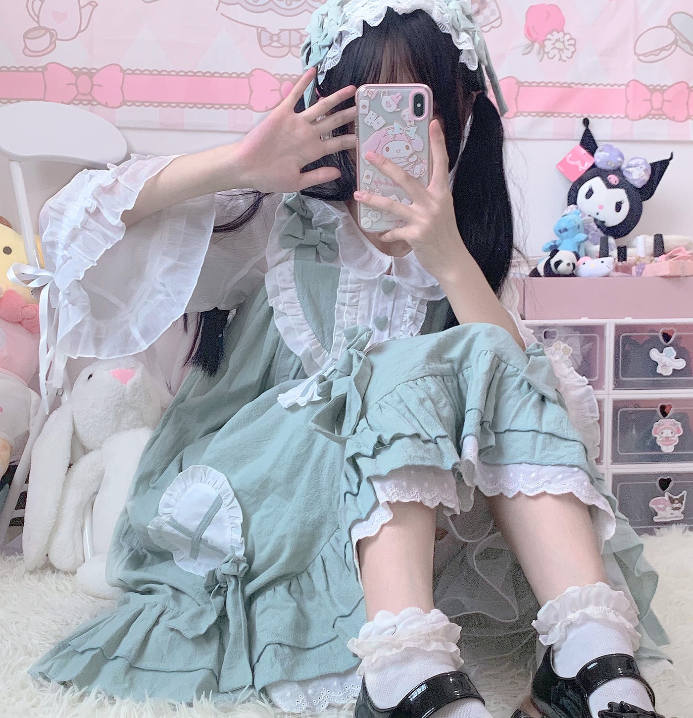 Tata Long Ear - Cute Ghost - Solid-Colour JSK Dress