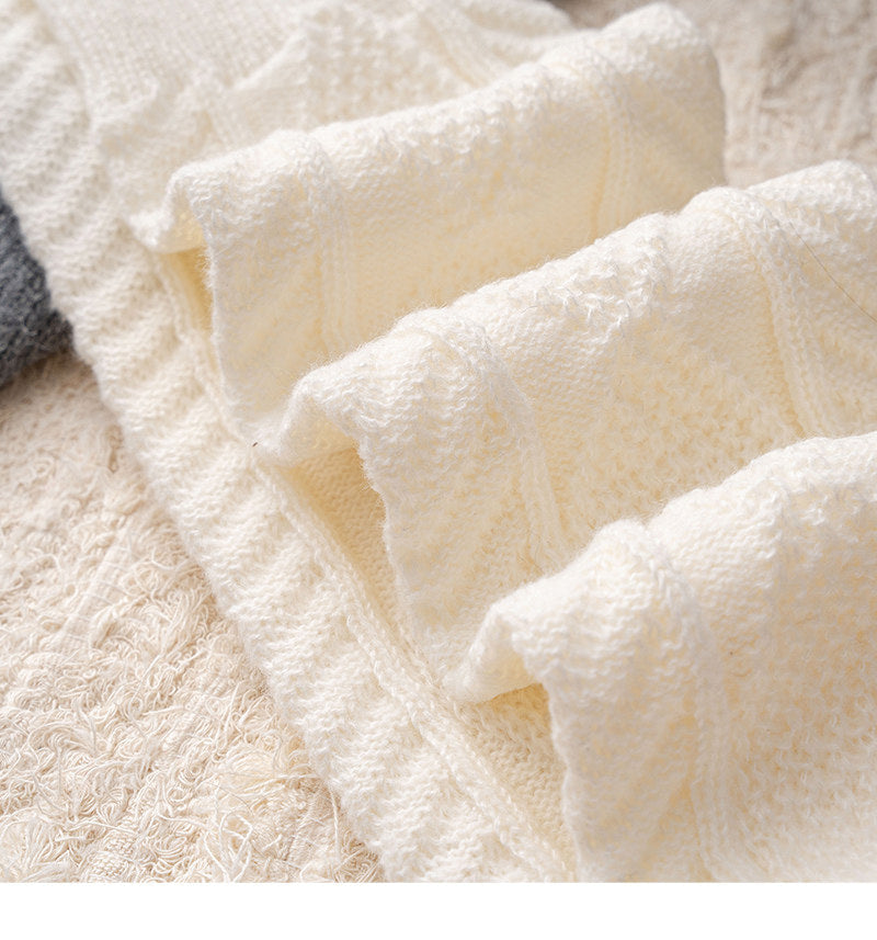 Floral Milk Cat - Cable Knit - 40 cm Leg Warmers
