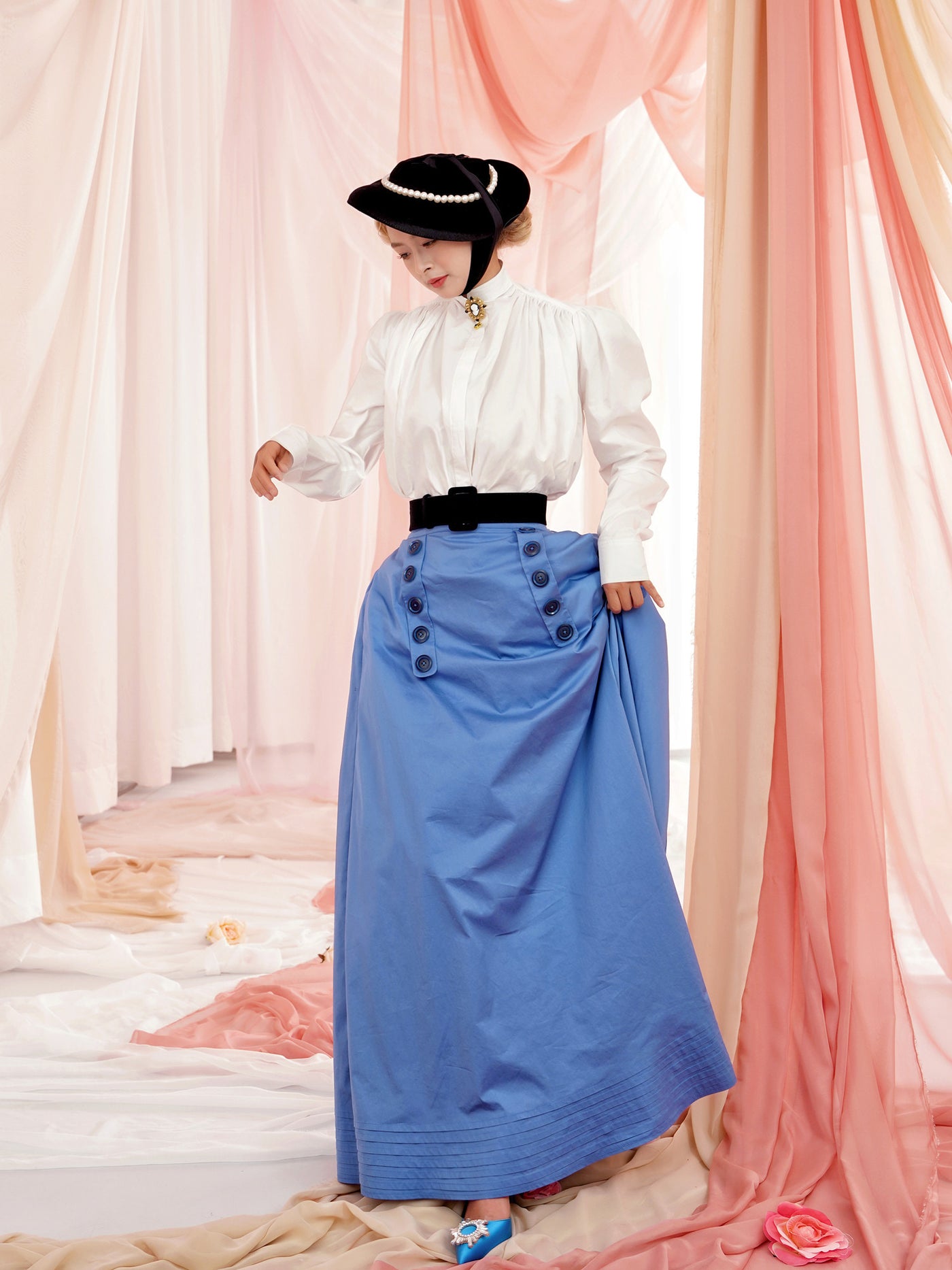 LACE GARDEN - Edwardian Pleats - Blouse and Skirt Set