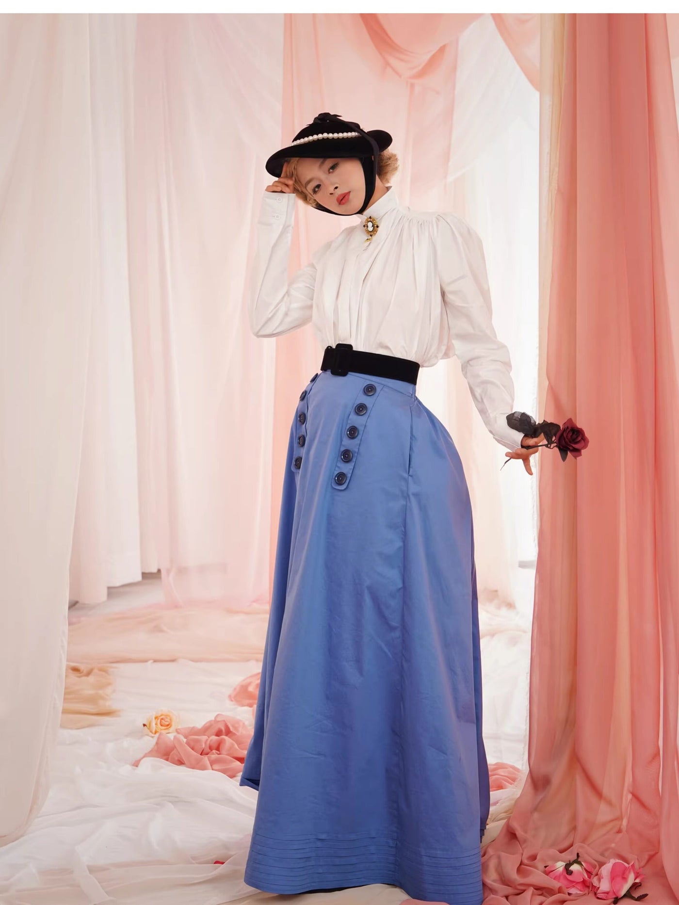 LACE GARDEN - Edwardian Pleats - Blouse and Skirt Set