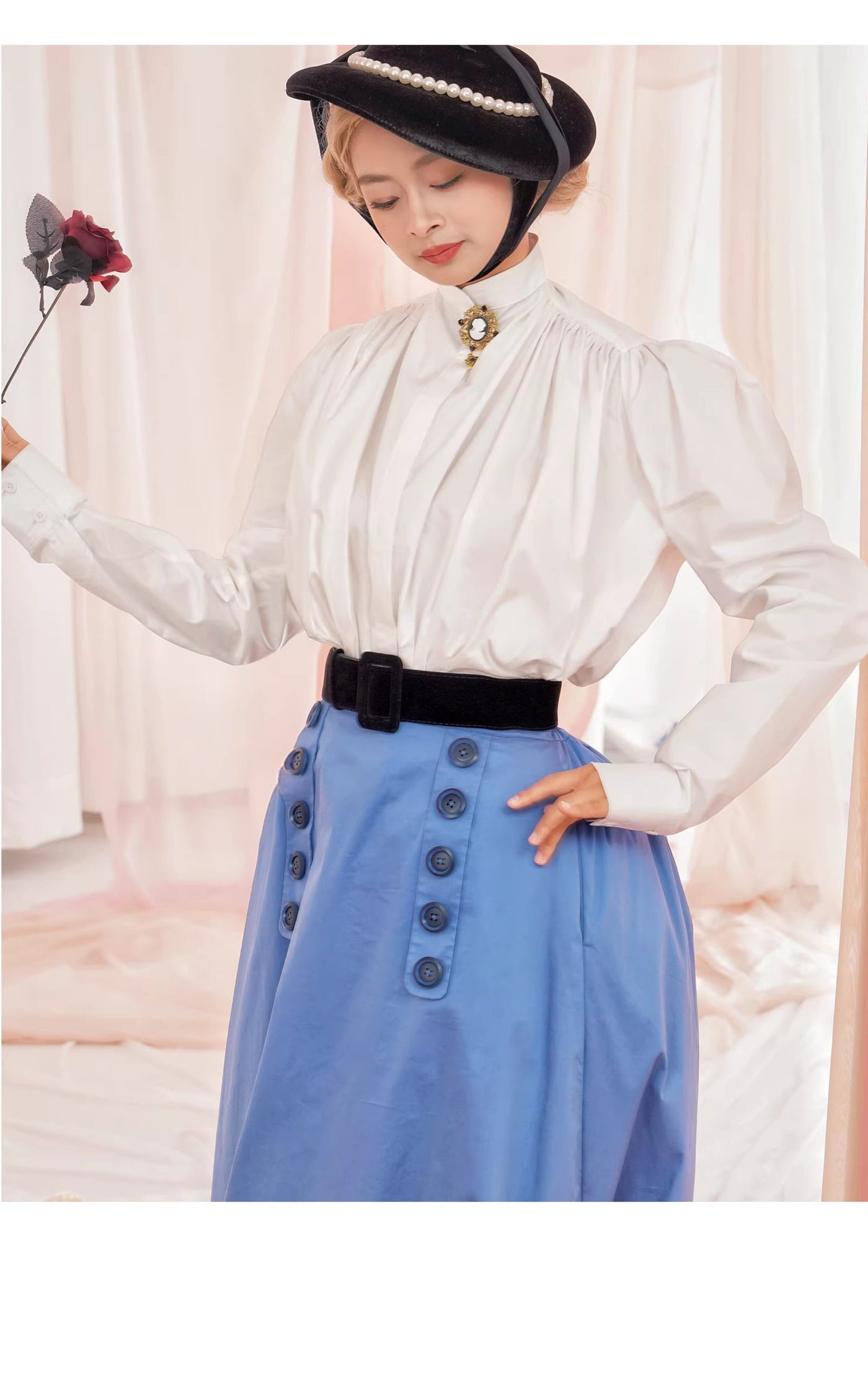 LACE GARDEN - Edwardian Pleats - Blouse and Skirt Set