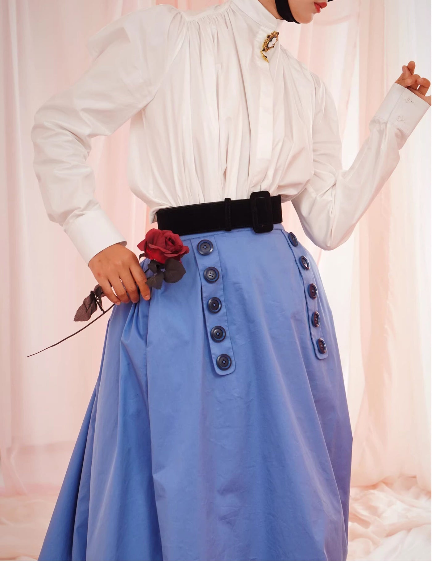 LACE GARDEN - Edwardian Pleats - Blouse and Skirt Set
