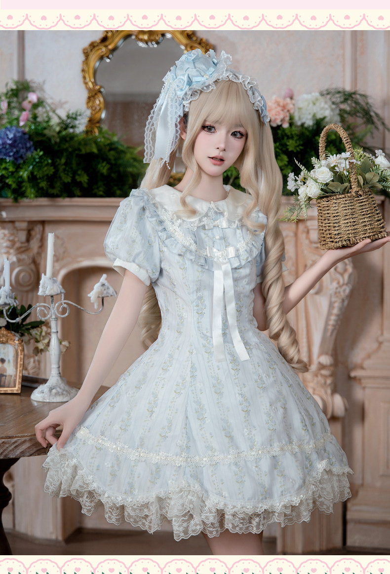 Yanran - Lily of the Valley - Pale Blue Floral OP