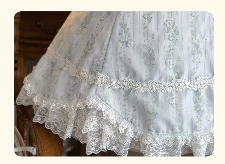 Yanran - Lily of the Valley - Pale Blue Floral OP