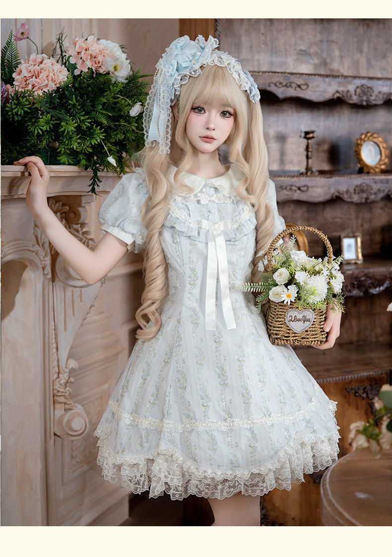 Yanran - Lily of the Valley - Pale Blue Floral OP