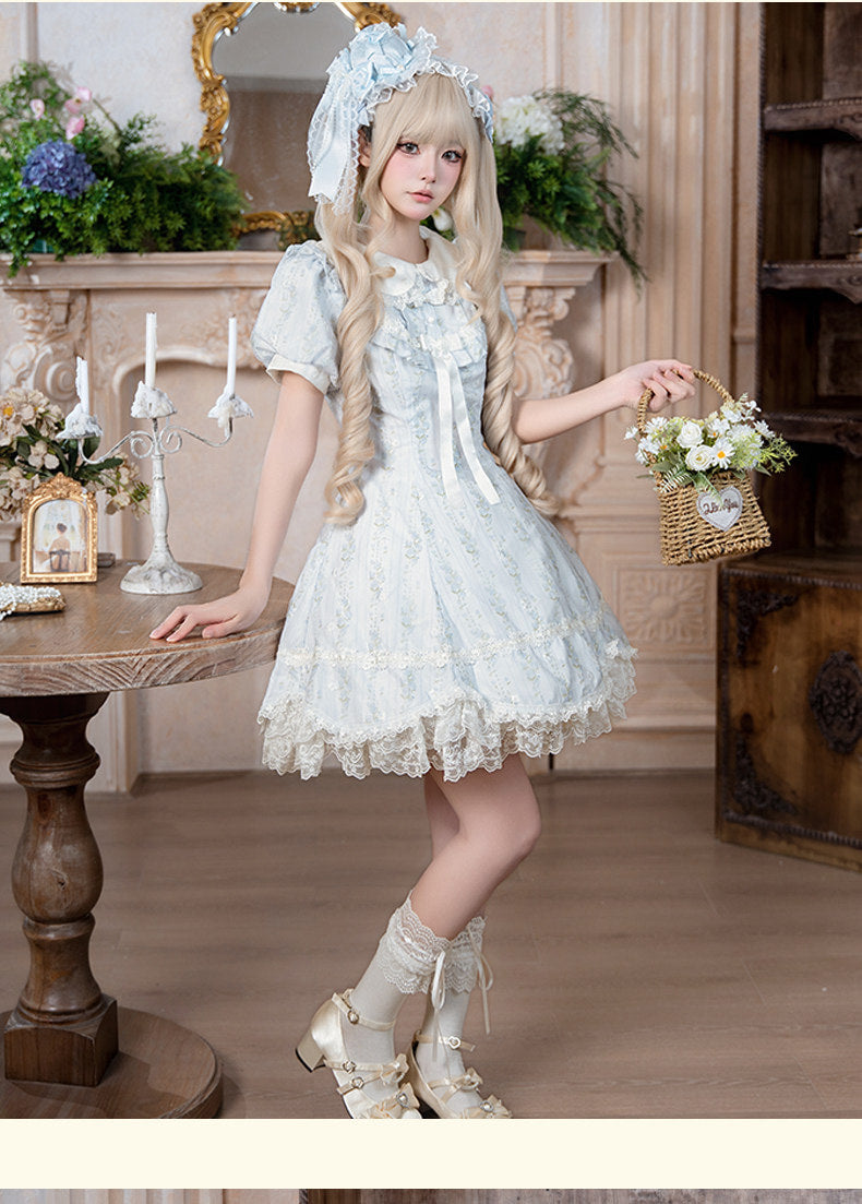 Yanran - Lily of the Valley - Pale Blue Floral OP