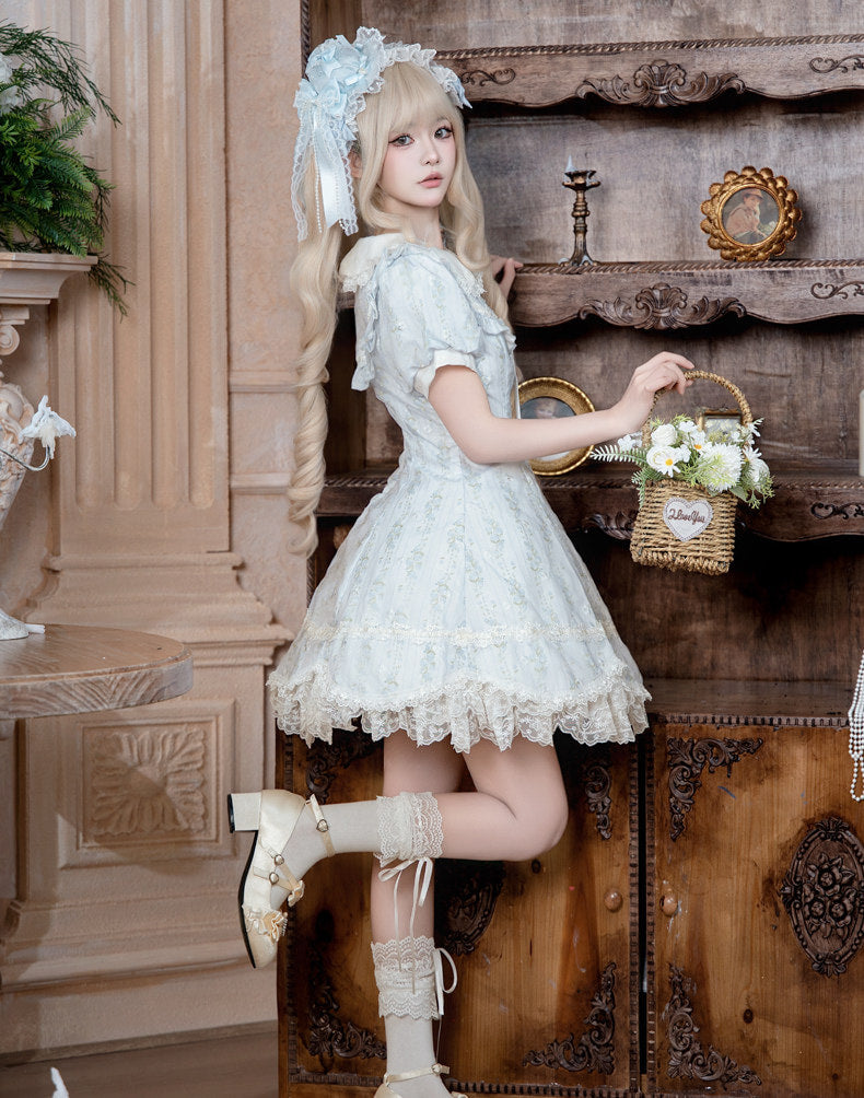 Yanran - Lily of the Valley - Pale Blue Floral OP