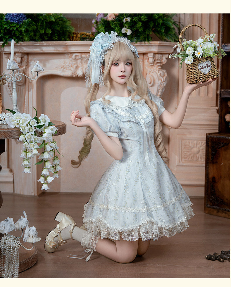 Yanran - Lily of the Valley - Pale Blue Floral OP