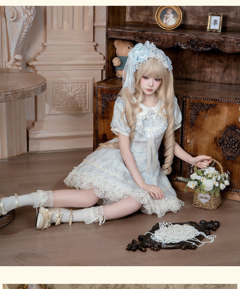 Yanran - Lily of the Valley - Pale Blue Floral OP