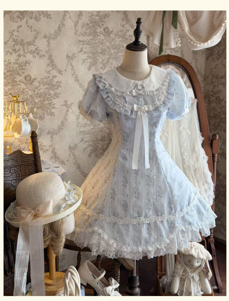 Yanran - Lily of the Valley - Pale Blue Floral OP