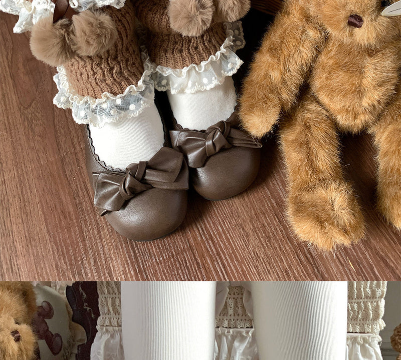 roji roji - Pom-Pom Lace - Socks with Handmade Pom-Poms