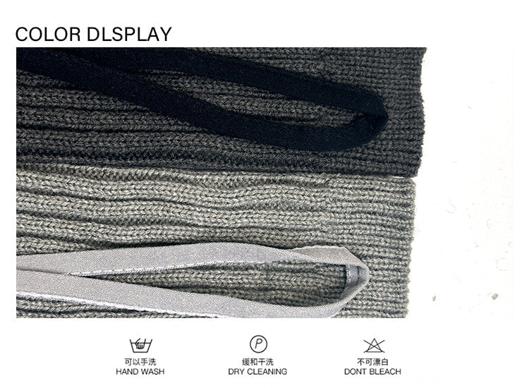 White Socks - Crisscross Strap - Knit Leg Covers with Ribbed Texture