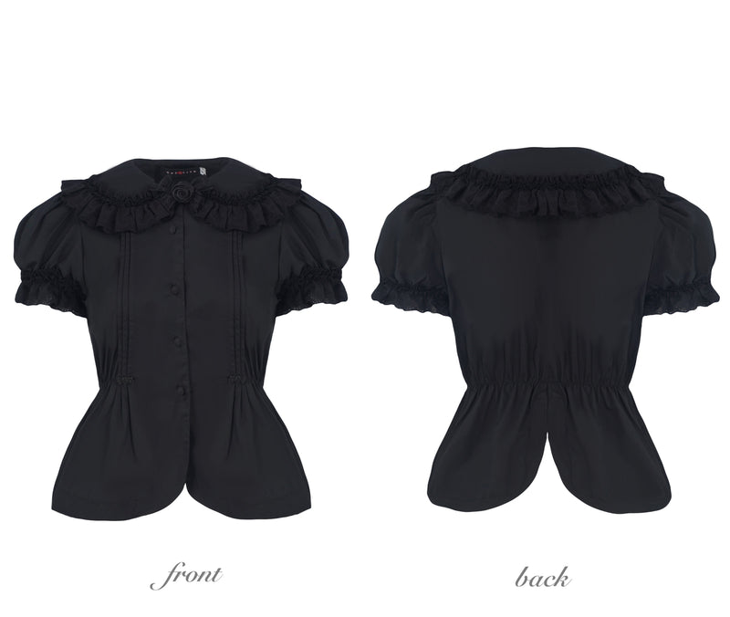 Nololita - Nightingale - Doll-Collar Blouse with Sleeve, Bow Tie and Lace Sock Options