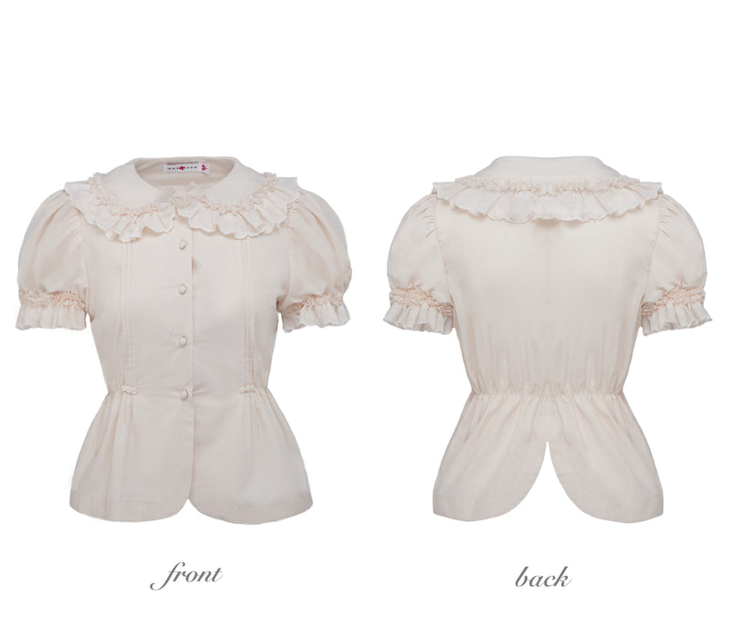 Nololita - Nightingale - Doll-Collar Blouse with Sleeve, Bow Tie and Lace Sock Options