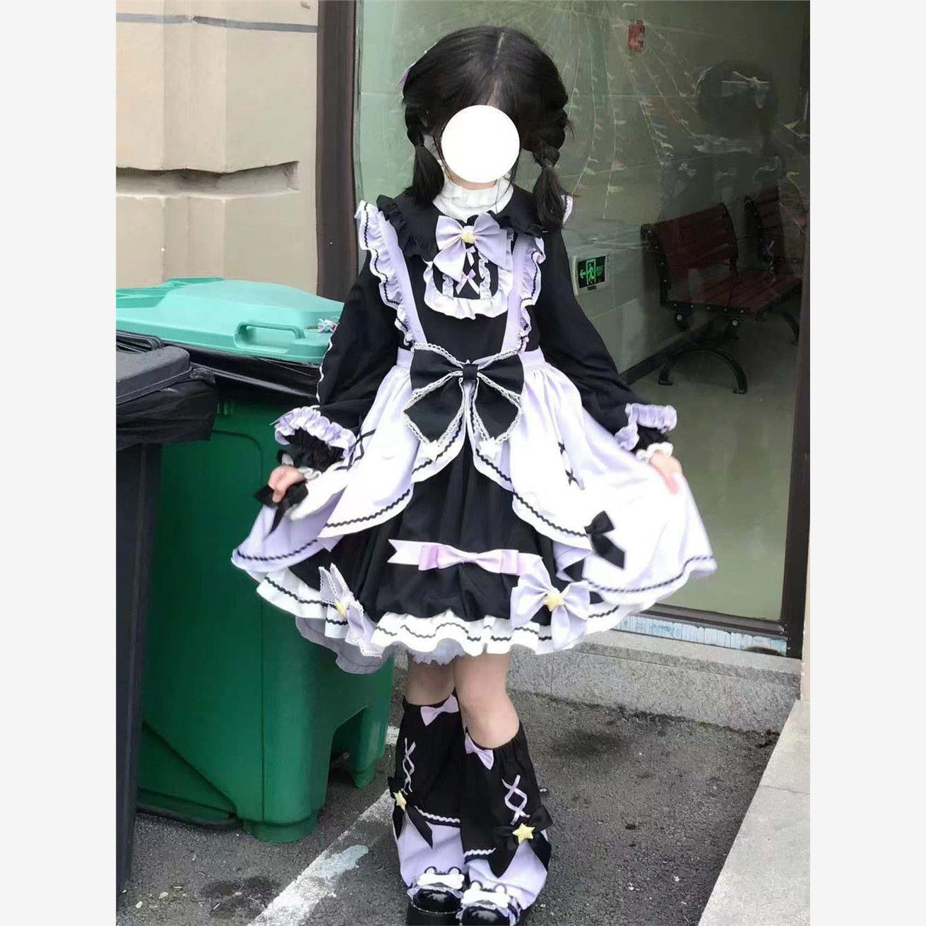Sweetheart Dream Machine - Witch Motif - Long-Sleeve OP Dress with Star Accents
