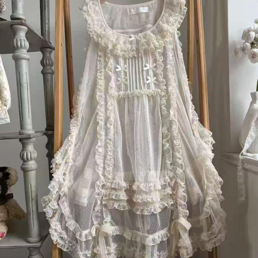 Sweetheart Dream Machine - Point Tulle - White Lace-Edged Tulle Overlay