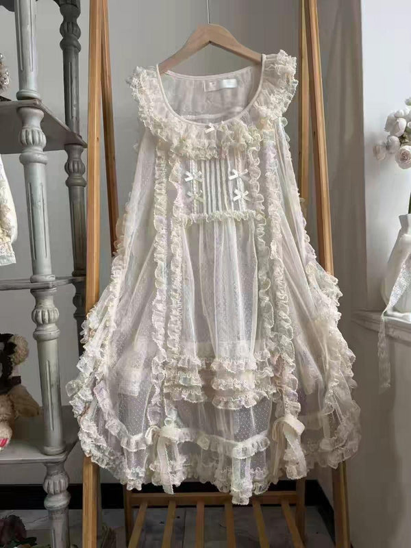 Sweetheart Dream Machine - Point Tulle - White Lace-Edged Tulle Overlay