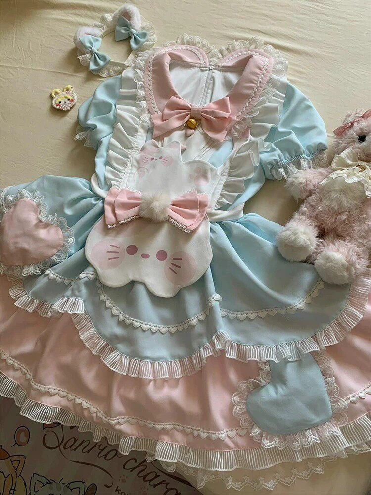 Sweet Tea Girl - Sweet Tea Cat - OP Dress with Cat-Motif Apron