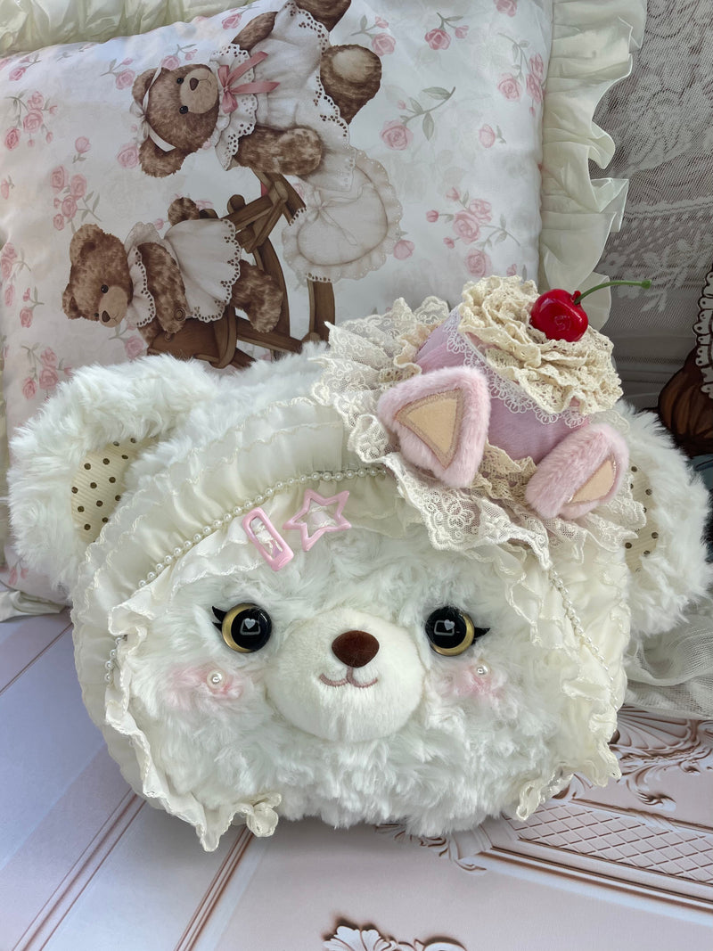 DreamHug Bear - Antique Doll Wall - Plush Doll Bag with selected convertible carry options
