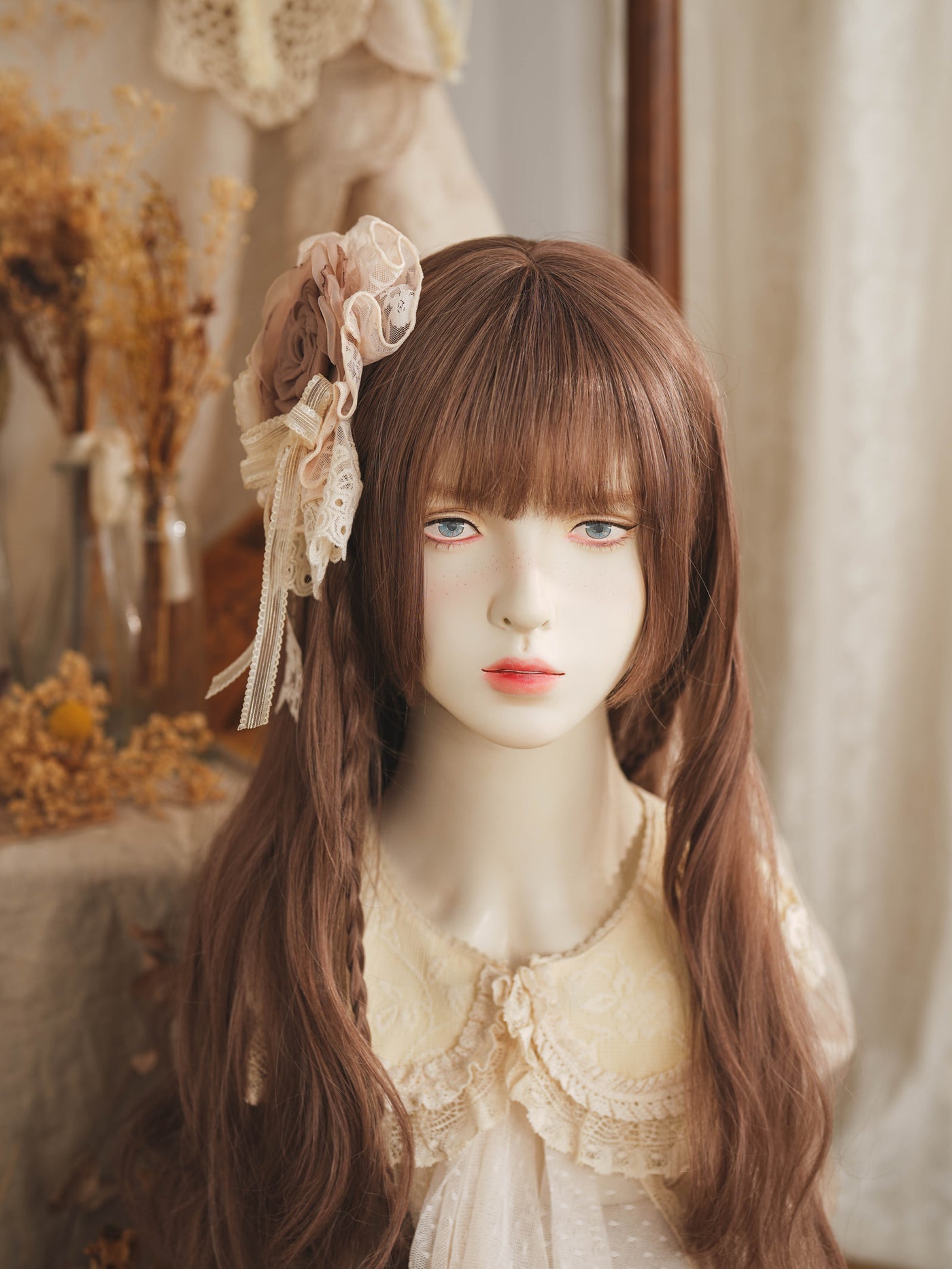 Star Box - Nightingale and Rose - Dried-Rose Lace Floral Hair Accessory